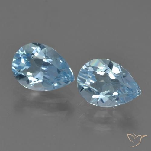 1.74ctw Natürlicher Himmerlblau Topas, Birnenform, VVS