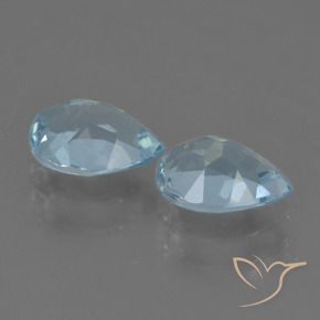 1.74 ct natürliche Himmerlblau Topas-Edelsteine, Birnenform, VVS