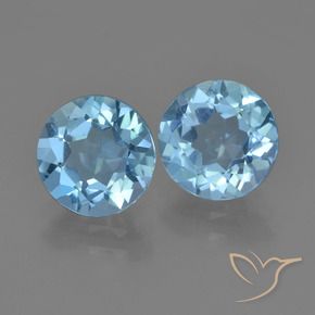 4.75 ct natürliche Swiss Blue Topas-Edelsteine, Runden, VS