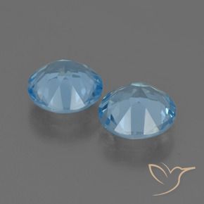 4.31 ct natürliche Swiss Blue Topas-Edelsteine, Runden, VVS-VS