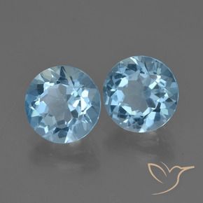 4,73 ct natürliche Swiss Blue Topas-Edelsteine, Rund Schliff, VVS-VS
