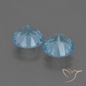 4,73 ct natürliche Swiss Blue Topas-Edelsteine, Rund Schliff, VVS-VS