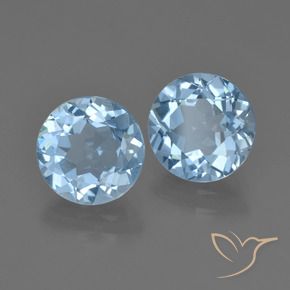4.39 ct natürliche Himmerlblau Topas-Edelsteine, Runden, VVS-VS