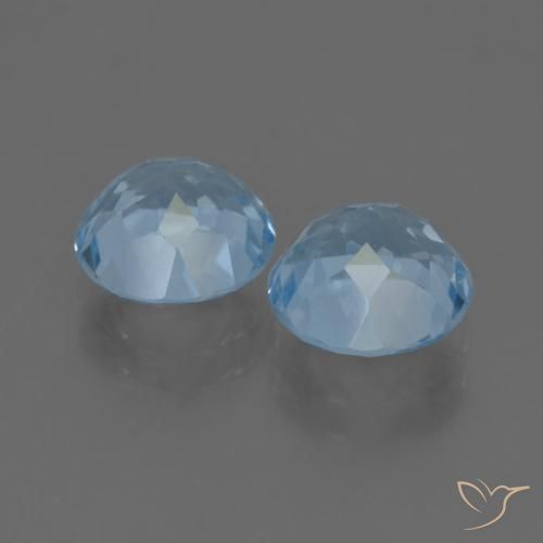 5.14 ct natürliche Swiss Blue Topas-Edelsteine, Runden, VVS-VS
