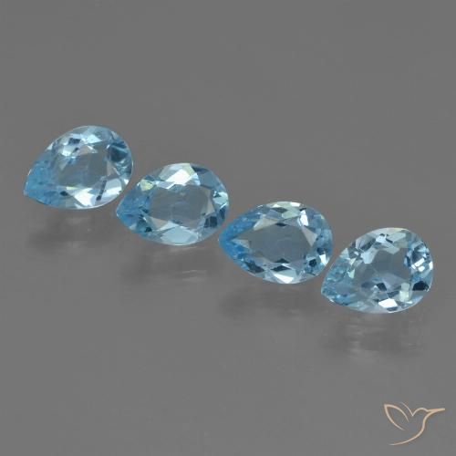 2.78ctw Natürlicher Swiss Blue Topas, Birnenform, VVS-VS