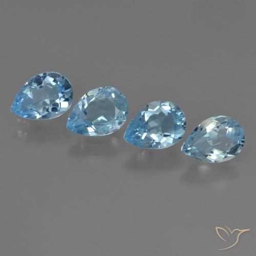 3.09ctw Natürlicher Himmerlblau Topas, Birnenform, VVS-VS