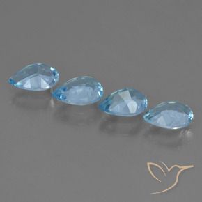 3.09 ct natürliche Himmerlblau Topas-Edelsteine, Birnenform, VVS-VS