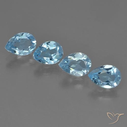 3.02ctw Natürlicher Himmerlblau Topas, Birnenform, VVS-VS