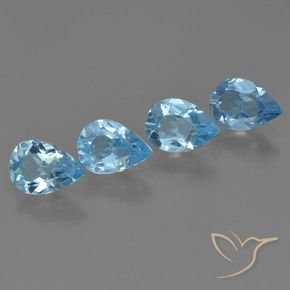 3.06 ct natürliche Himmerlblau Topas-Edelsteine, Birnenform, VVS-VS