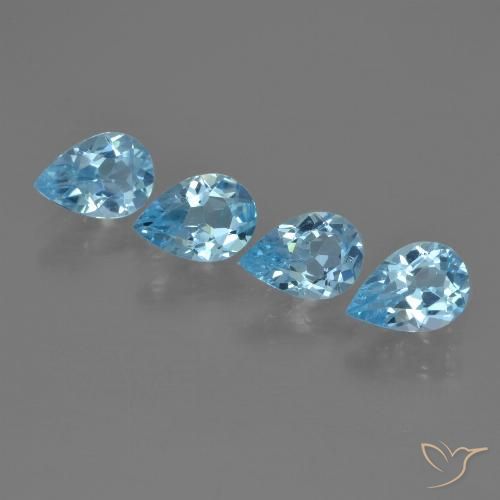 2.64ctw Natürlicher Swiss Blue Topas, Birnenform, VVS-VS