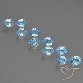 5.02 ct natürliche Himmerlblau Topas-Edelsteine, Birnenform, VS