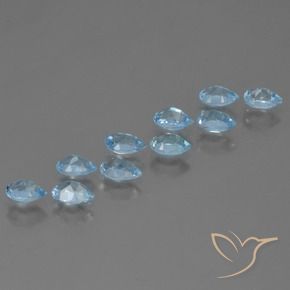 5.16 ct natürliche Himmerlblau Topas-Edelsteine, Birnenform, VS
