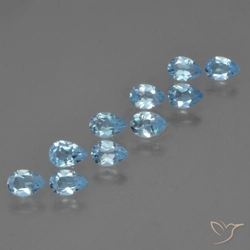 4.79ctw Natürlicher Himmerlblau Topas, Birnenform, VS