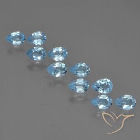 4.79 ct natürliche Himmerlblau Topas-Edelsteine, Birnenform, VS