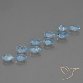 4.79 ct natürliche Himmerlblau Topas-Edelsteine, Birnenform, VS