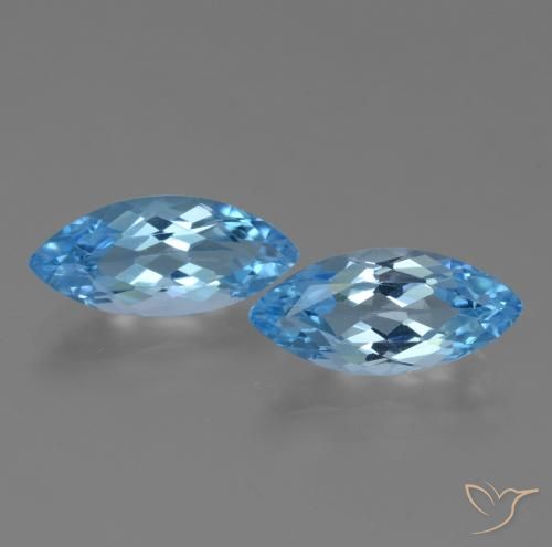 6.87ctw Natürlicher Swiss Blue Topas, Marquise, VVS-VS