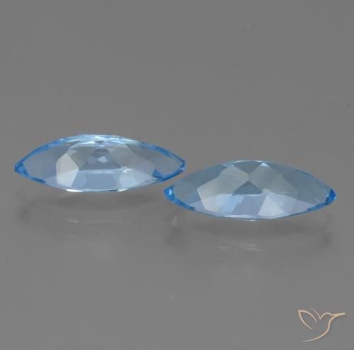 6.87 ct natürliche Swiss Blue Topas-Edelsteine, Marquise, VVS-VS