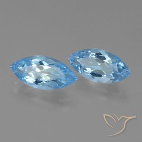 7.18 ct natürliche Swiss Blue Topas-Edelsteine, Marquise, VVS-VS