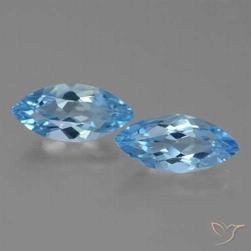7.05ctw Natürlicher Swiss Blue Topas, Marquise, VVS-VS