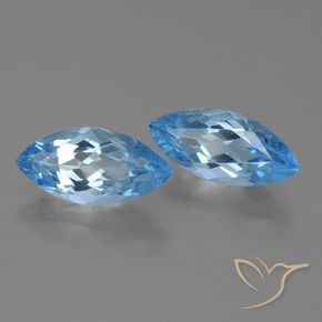 7.67 ct natürliche Swiss Blue Topas-Edelsteine, Marquise, VVS-VS