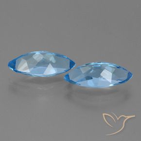 7.67 ct natürliche Swiss Blue Topas-Edelsteine, Marquise, VVS-VS