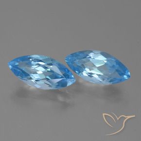 7.92 ct natürliche Swiss Blue Topas-Edelsteine, Marquise, VVS-VS
