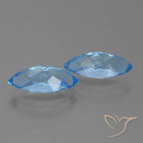 7.92 ct natürliche Swiss Blue Topas-Edelsteine, Marquise, VVS-VS