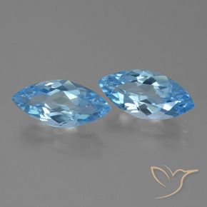 6.94 ct natürliche Himmerlblau Topas-Edelsteine, Marquise, VVS