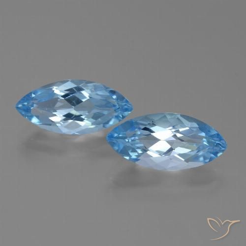 7.29ctw Natürlicher Swiss Blue Topas, Marquise, VVS-VS