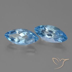 7.29 ct natürliche Swiss Blue Topas-Edelsteine, Marquise, VVS-VS