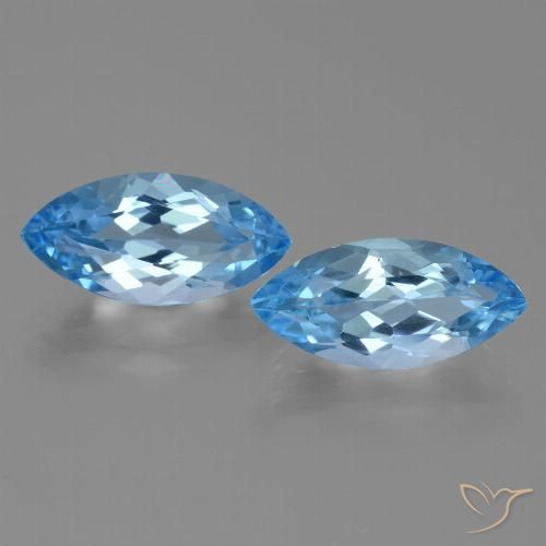 8.21ctw Natürlicher Swiss Blue Topas, Marquise, VVS-VS