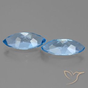8.21 ct natürliche Swiss Blue Topas-Edelsteine, Marquise, VVS-VS