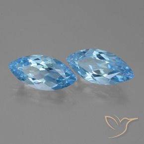 7.44 ct natürliche Swiss Blue Topas-Edelsteine, Marquise, VVS-VS