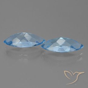 7.44 ct natürliche Swiss Blue Topas-Edelsteine, Marquise, VVS-VS