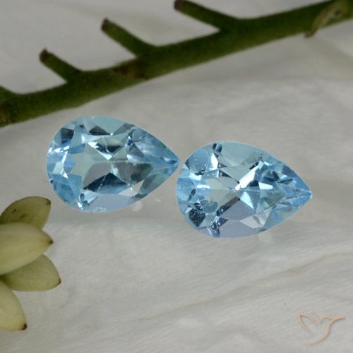 1.78ctw Natürlicher Himmerlblau Topas, Birnenform, VS