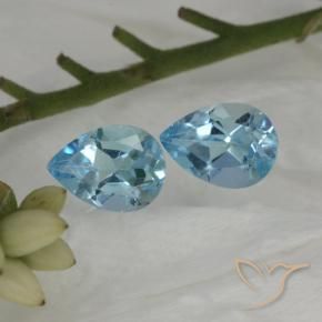 1.78 ct natürliche Himmerlblau Topas-Edelsteine, Birnenform, VS