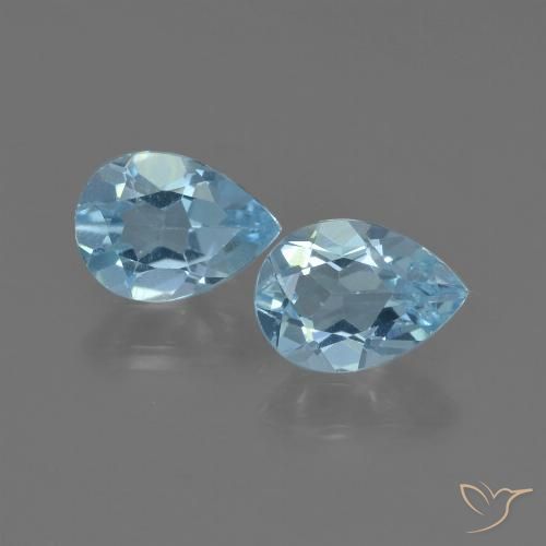 1.52ctw Natürlicher Himmerlblau Topas, Birnenform, VS