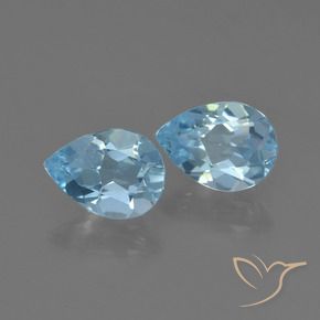 1.52 ct natürliche Himmerlblau Topas-Edelsteine, Birnenform, VS