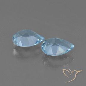 1.52 ct natürliche Himmerlblau Topas-Edelsteine, Birnenform, VS