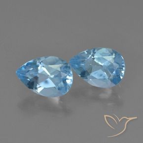 1.74 ct natürliche Himmerlblau Topas-Edelsteine, Birnenform, VS