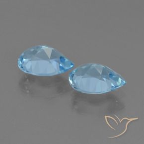 1.74 ct natürliche Himmerlblau Topas-Edelsteine, Birnenform, VS