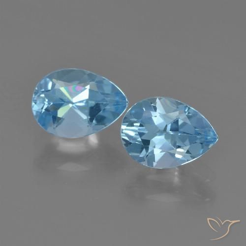 1.73ctw Natürlicher Himmerlblau Topas, Birnenform, VS