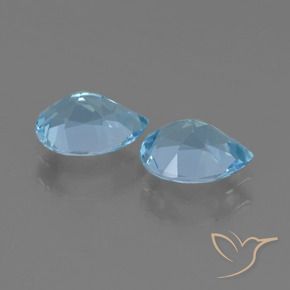 1.73 ct natürliche Himmerlblau Topas-Edelsteine, Birnenform, VS