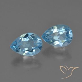 1.70 ct natürliche Swiss Blue Topas-Edelsteine, Birnenform, VS