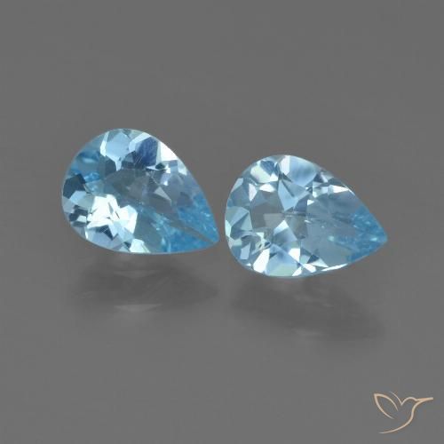 1.44ctw Natürlicher Himmerlblau Topas, Birnenform, VS