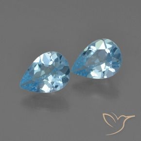 1.44 ct natürliche Himmerlblau Topas-Edelsteine, Birnenform, VS