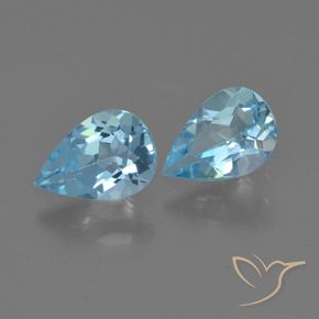 1.54 ct natürliche Himmerlblau Topas-Edelsteine, Birnenform, VS