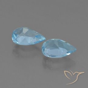 1.54 ct natürliche Himmerlblau Topas-Edelsteine, Birnenform, VS