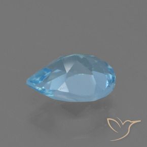 9,17 ctw natürlicher Swiss Blue Topas, Birnenform, VS