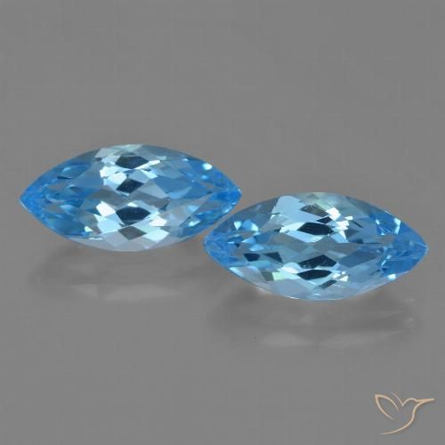7.95ctw Natürlicher Swiss Blue Topas, Marquise, VVS-VS